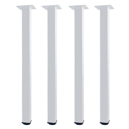 Imagem de Pernas de mesa de metal ajustáveis QLLY 76 cm brancas, conjunto de 4