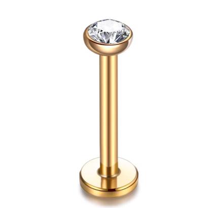 Imagem de Piercing Aço Cirúrgico 316l Pedra Zircônia Orelha, Tragus