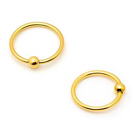 Imagem de Piercing Captive Aço Cirúrgico Dourado PVD