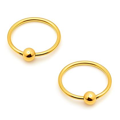 Imagem de Piercing Captive Aço Cirúrgico Dourado PVD