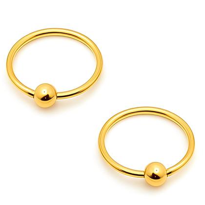 Imagem de Piercing Captive Aço Cirúrgico Dourado PVD