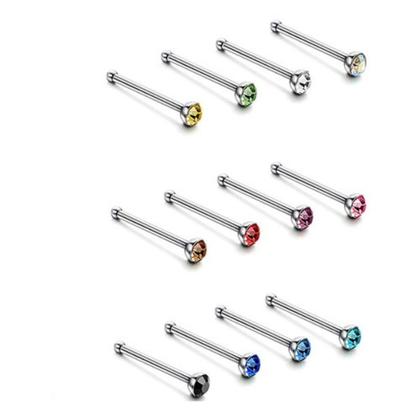 Imagem de Piercing De Nariz Com Zircônia 40 Peças - Atacado Ref: 387