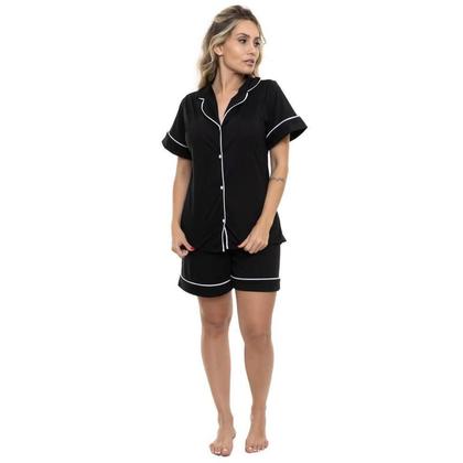 Imagem de Pijama Americano Curto Sepie 600 Preto