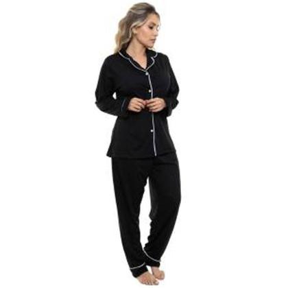 Imagem de Pijama Americano Longo Preto Sepie 620