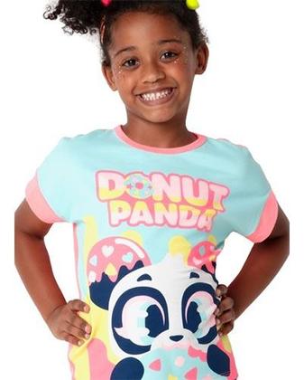 Imagem de Pijama Curto Kids Menina Viscolycra Panda Donuts Puket