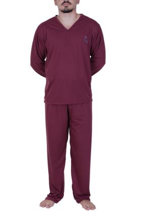 Imagem de Pijama de Inverno Blusa de Frio Masculino Manga Longa Calça Comprida - c7 ALEX