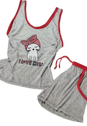 Imagem de Pijama Feminino Plus Size BermuDoll Regatinha