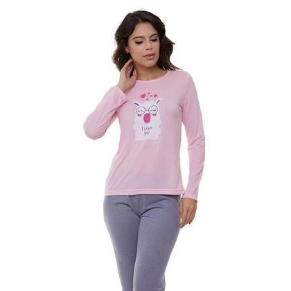 Imagem de Pijama Longo Lhama Doce Luar 5220