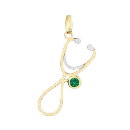 Imagem de Pingente Estetoscópio, Em Ouro Amarelo 18K