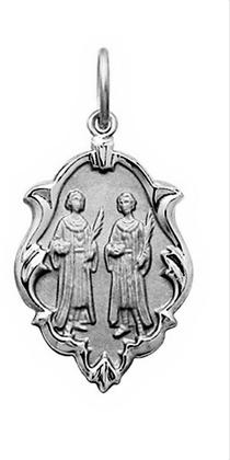 Imagem de Pingente Mini 1cm Nossa Senhora Aparecida Retangular Ouro 18k Branco k050