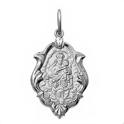 Imagem de Pingente Mini 1cm Nossa Senhora Aparecida Retangular Ouro 18k Branco k050