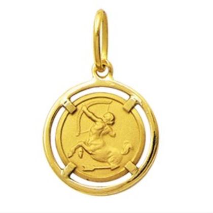 Imagem de Pingente Signo Redondo Com Aro Pequeno 1.4cm Ouro 18k FDMR7C/AK1
