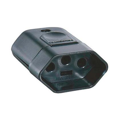 Imagem de Pino Fêmea 3p 10a Preto - Uso Doméstico - Tramontina