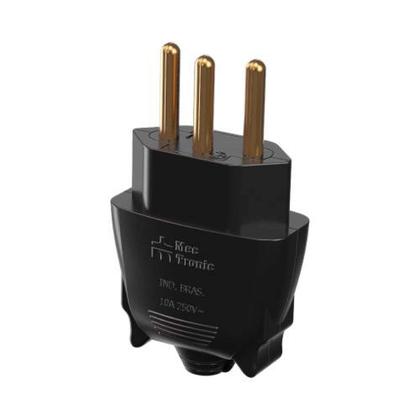 Imagem de Pino Macho 3P 20A com Prensa Cabo Preto - Mectronic - SKU 26563