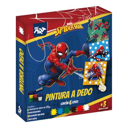 Imagem de Pintura a dedo dac conjunto com 18 peças homem aranha