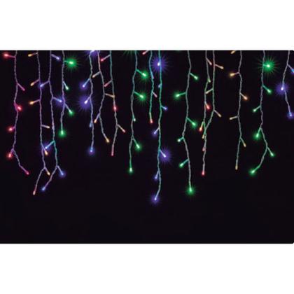 Imagem de Pisca Cascata Fio Transparente 100 Leds Colorido 8 Funções