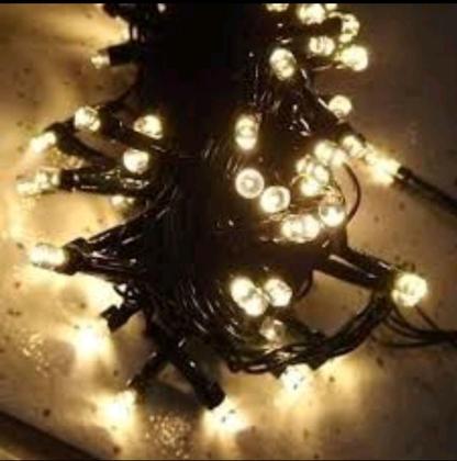 Imagem de Pisca Pisca Cordão De 100 LEDs Amarelo 10 Metros 127v Decoração Para Natal Luz Forte - Global
