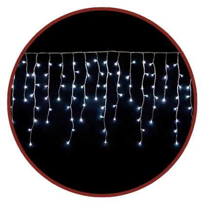 Imagem de Pisca Pisca Led Cascata Branco Frio 8 Funções 200 Lâmpadas 110v Enfeite Decoração