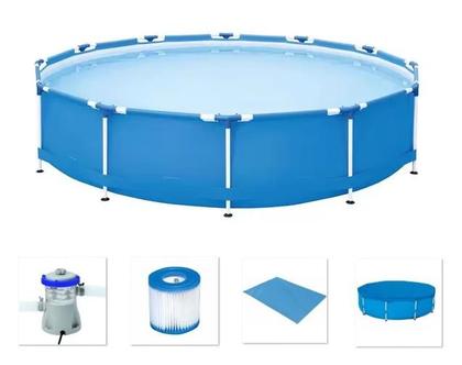 Imagem de Piscina Bestway 7000 Litros Estrutural com Bomba Filtro 110v Capa e FORRO