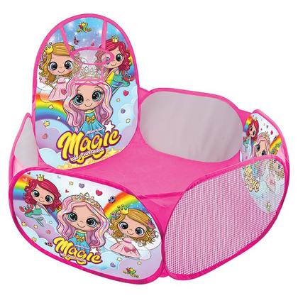 Imagem de Piscina de Bolinhas para Bebe com Cesto basquete Infantil