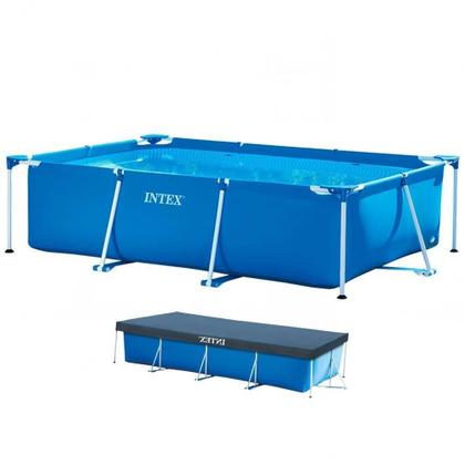 Imagem de Piscina Estrutural Retangular Litros Pvc Armação + Capa Intex