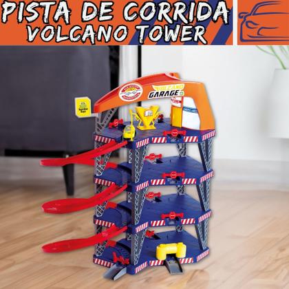 Imagem de Pista de Carrinhos Brinquedo Infantil Corrida 4 Andares Volcano Tower