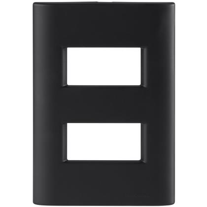 Imagem de Placa 2 Postos Afastados Tramontina Giz Com Suporte Preto Soft Touch Tramontina