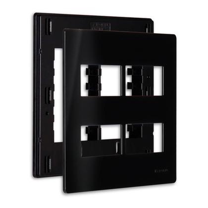 Imagem de Placa 4x4 4 Postos Separados com Suporte Ebony Preto Infiniti MarGirius
