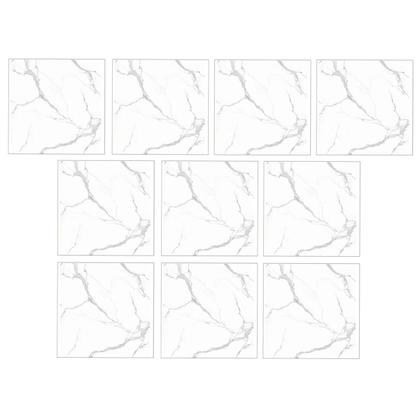 Imagem de Placa Adesiva Marmore 3D Kit 10 uni Papel de Parede Autocolante Obra Reforma Decoraçao Casa Ambiente Cozinha Banheiro