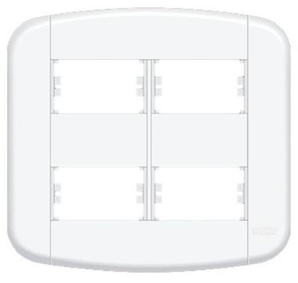 Imagem de Placa com Suporte 4x4 4 Modulos Blanc Fame 3943