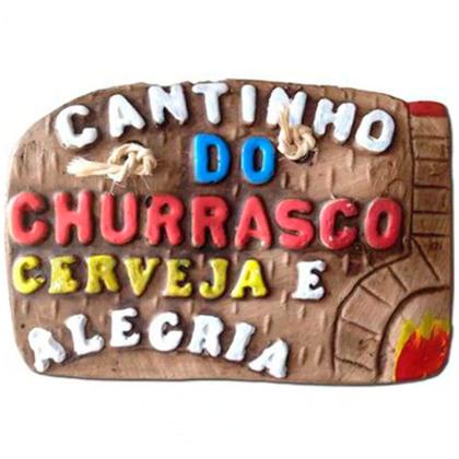 Imagem de Placa de Churrasco Decorativa - Cantinho do Churrasco - Cerveja e Alegria