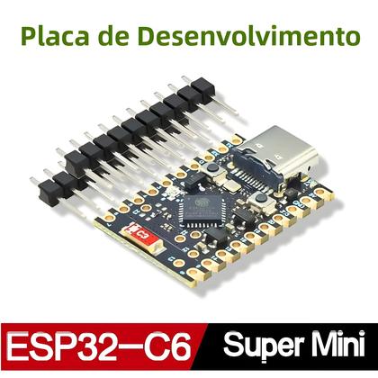 Imagem de Placa De Desenvolvimento Super Mini ESP32-C6 WiFi Bluetooth 4MB Flash Tipo-C