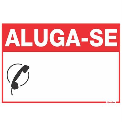 Imagem de Placa de Poliestireno 20x30 ""ALUGA-SE"" - 250CM - SINALIZE
