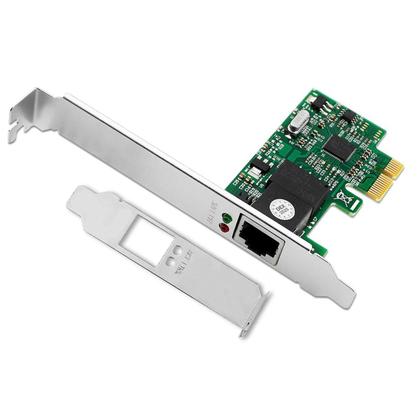 Imagem de Placa de rede pci-express 10/100/1000m dex dp-02 para cabo ethernet led lan ethernet