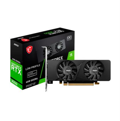 Imagem de Placa de vídeo msi rtx 3050 6gb lp oc, gddr6, 96-bits, 2x hdmi / 1x dp - 912-v812-023