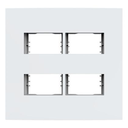 Imagem de Placa Dubai Branca 4x4 4 Módulos Com Suporte Enerbras