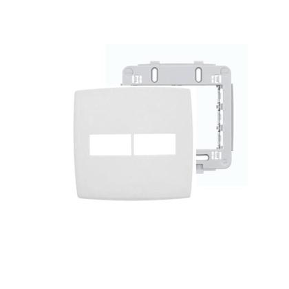 Imagem de Placa Espelho 4x4 2 Módulos Branco Legrand Pial Plus 618511