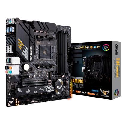 Imagem de Placa-Mãe ASUS TUF Gaming B550M-Plus, AMD AM4, mATX, DDR4, Preto - 90MB14A0-C1BAY0