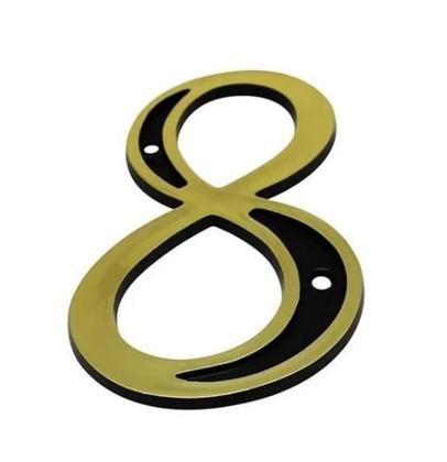 Imagem de Placa Número Residencial Colonial Ouro Casa Pvc Emave