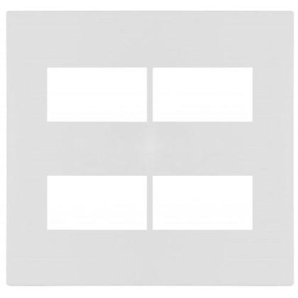 Imagem de Placa Para 4 Modulos Suporte 4X4 Branco Satin Brs12457-5Br