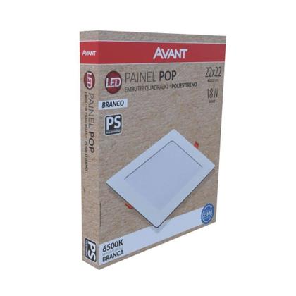 Imagem de Plafon painel led22 avant pop quadrado embutir 18w branco 6,5k