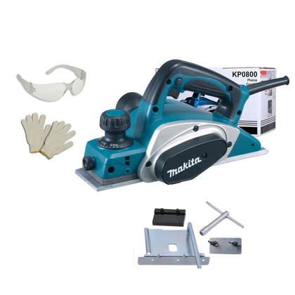 Imagem de Plaina elétrica manual 3.1/4 620w Makita KP0800 82 mm + Acessórios