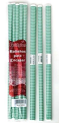 Imagem de Plastico Para Encapar 2M 45Cm Xadrez Verde