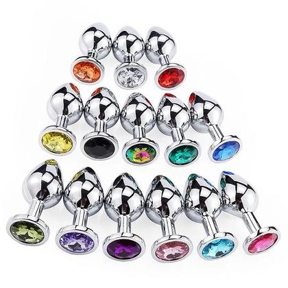 Imagem de Plug Anal Jóia com Cristal em Metal Grande - Furta Cor