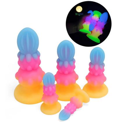 Imagem de Plug Dildo Luminoso Unissex com Ventosa