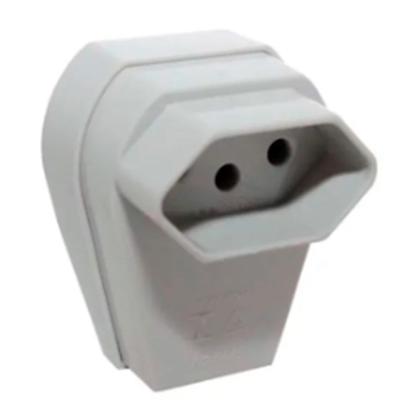 Imagem de Plug Fêmea 2 P+T 20A Cinza Com Prensa Cabo Pezzi