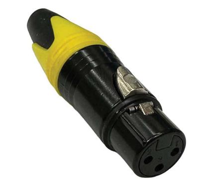 Imagem de Plug xlr femêa - amarelo e preto ( cannon femêa )