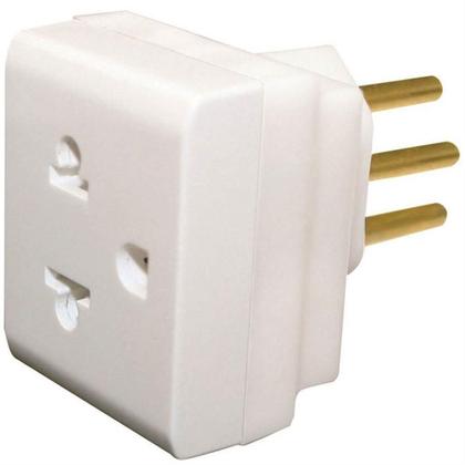 Imagem de Plugue Adaptador PB 2P+T 10 Ampères Branco - 690660 - PIAL