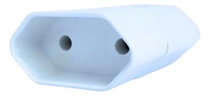 Imagem de Plugue Fêmea 10a 2p Adaptador De Tomada Branco