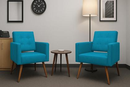 Imagem de Poltronas Vanessa Kit Com Duas Turquesa